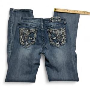 Grace Embellished Y2K Western Mcbling 2000s Boot Cut Mid Rise Jean Women Size 27